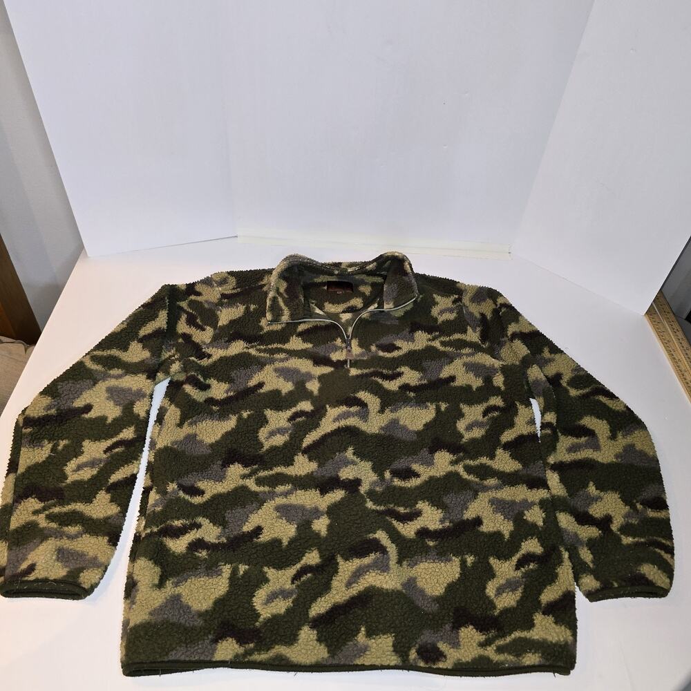 Cute Camo Girlie Girl Originals C.C. Sherpa Women's XL Camo Long Sleeve 1/4 Zip